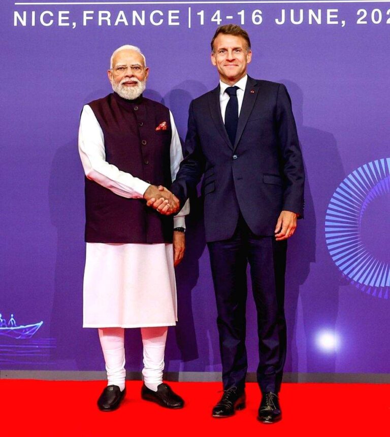 प्रधानमंत्री मोदी ने फ्रांसीसी राष्ट्रपति मैक्रों से की मुलाकात, भारत इनोवेट्स कार्यक्रम का उद्घाटन किया