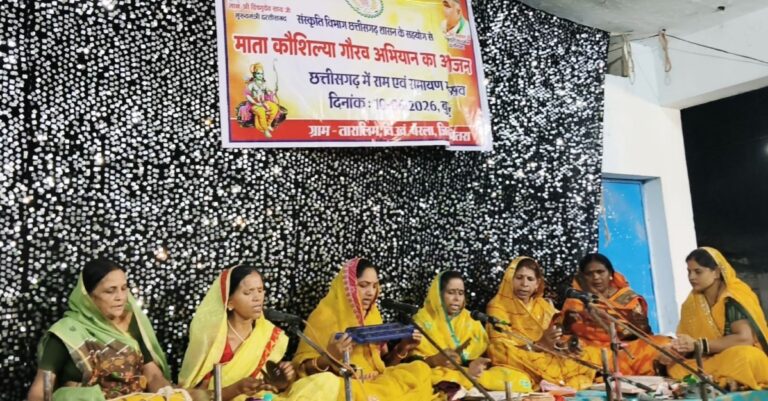 (दुर्गं)मानस गायन के साथ गांव में गूंजती रही श्रीराम कथा की महिमा