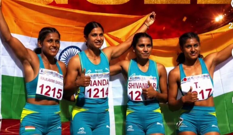 न्यू ताइपे सिटी एथलेटिक्स ओपन 2026 : भारत ने महिला 4×100 मीटर रिले में जीता स्वर्ण पदक, चैम्पियनशिप रिकॉर्ड की बराबरी की