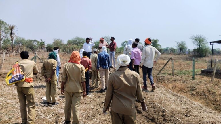 (दुर्गं)खेलगांव खम्हरिया में स्टेडियम निर्माण हेतु 16 एकड़ भूमि का सीमांकन