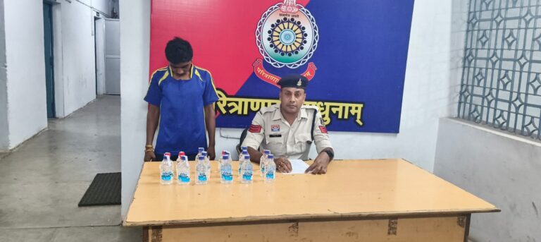 (राजनांदगांव) आदतन शराब विक्रेता गिरफ्तार, 17 पौवा देशी शराब जप्त, कोतवाली पुलिस की कार्रवाई