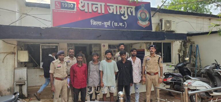 (दुर्ग) पूर्व विवाद को लेकर डंडे और धारदार हथियार से हमला करने वाले 5 आरोपी गिरफ्तार