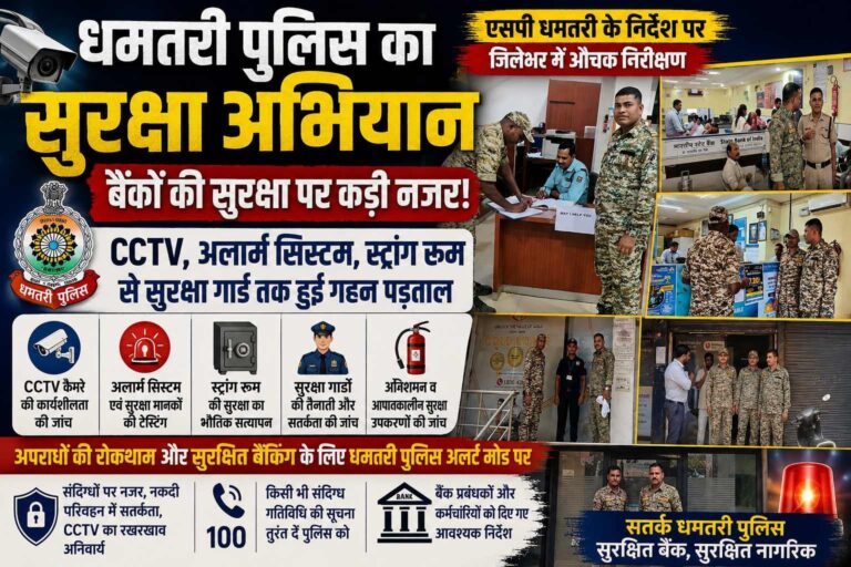 बैंकों पर पुलिस का सख्त पहरा, औचक सुरक्षा जांच में CCTV से स्ट्रांग रूम तक हुई पड़ताल