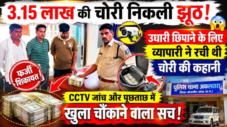 “3 लाख की चोरी का ड्रामा फेल: पुलिस ने खोला राज, व्यापारी ही निकला मास्टरमाइंड”