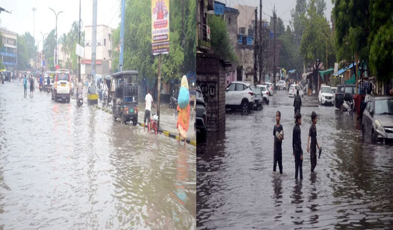 (रायपुर) रायपुर में देर रात से झमाझम बारिश, कई इलाके हुए जलमग्न, गाडिय़ा डूबी निगम के दावे बेकार