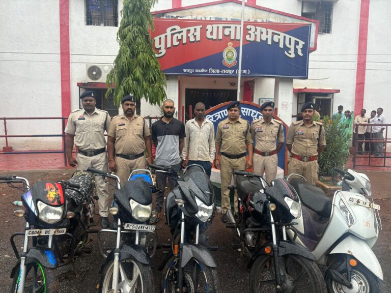 (रायपुर) दोपहिया वाहन चोर गिरोह का पर्दाफाश, 2 आरोपी और एक किशोर गिरफ्तार