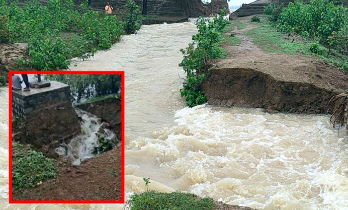 (जांजगीर-चांपा) जांजगीर-चांपा में कर्रा नाला बांध का गेट टूटा, लीलागर नदी उफान पर