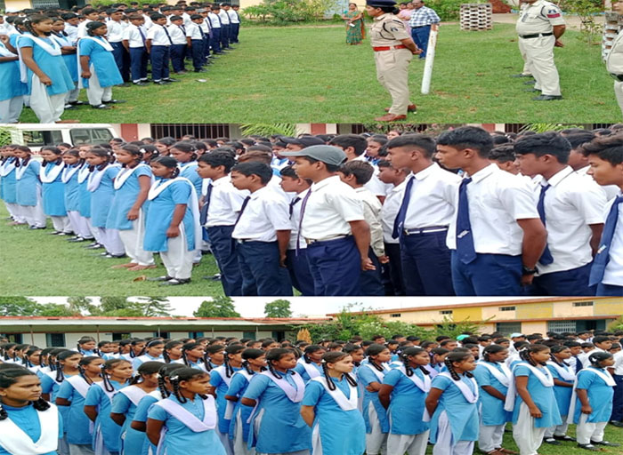 (धमतरी) धमतरी पुलिस की सामुदायिक पुलिसिंग पहल, ग्राम खरेंगा हाई स्कूल में छात्र-छात्राओं को किया जागरूक