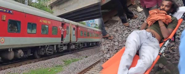 (रायपुर) खमतराई रेलवे क्रॉसिंग पर साउथ-बिहार एक्सप्रेस की टक्कर से युवक गंभीर