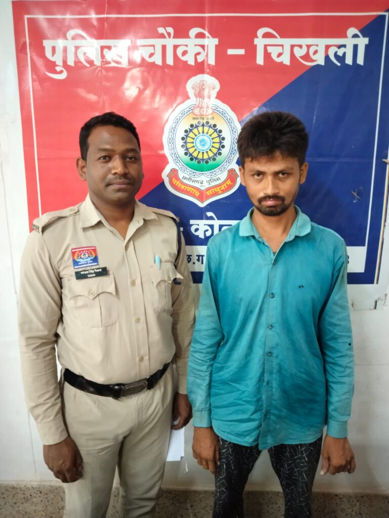 (राजनांदगांव) शांति भंग करने वाले बदमाश पर चिखली पुलिस की कार्रवाई, न्यायालय में किया पेश