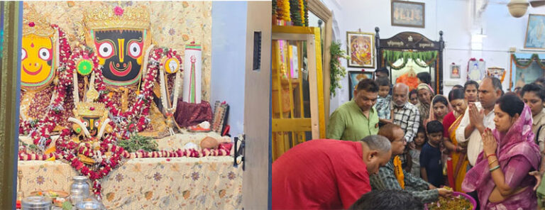 (धमतरी) भगवान जगन्नाथ की पूजा अर्चना कर प्रदेश उपाध्यक्ष रंजना साहू ने क्षेत्रवासियों के सुख-समृद्धि की कामना की