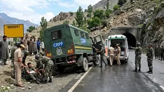 जम्मू-कश्मीर: गांदरबल में सोनमर्ग सुरंग के पास CRPF की गाड़ी पलटी, हादसे में छह जवान घायल