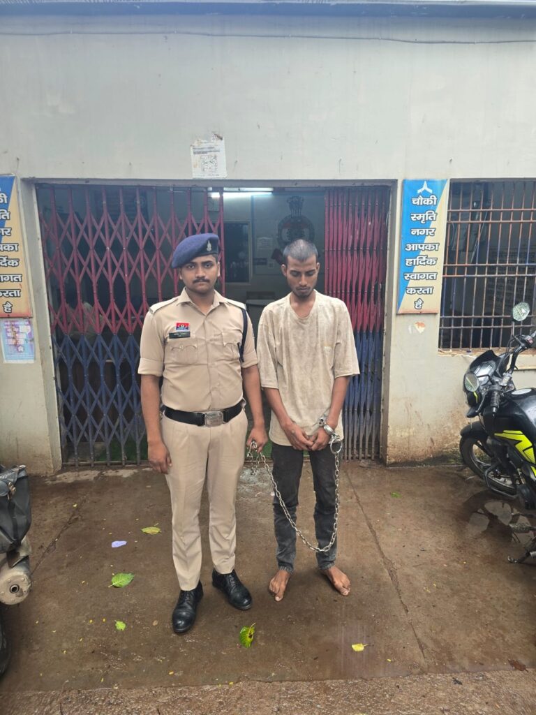 (भिलाई)दुकान का शटर तोड़कर चोरी करने वाला आरोपी 24 घंटे में गिरफ्तार, 8,950 रुपये नगद बरामद