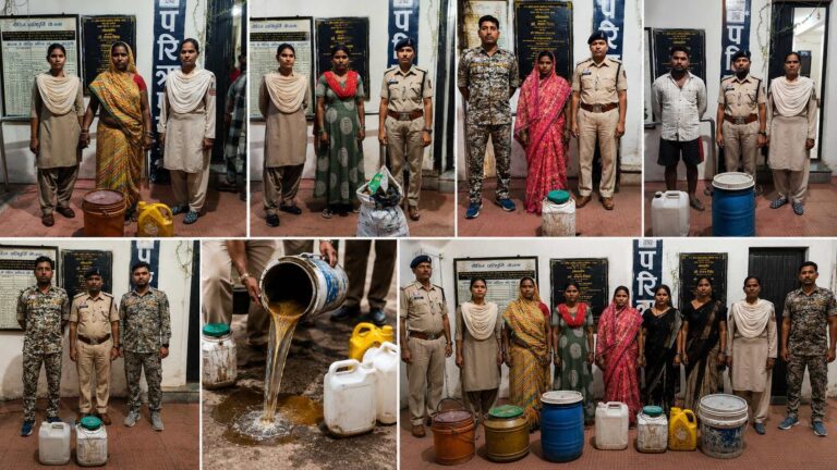शराब कोचियों पर सरसींवा पुलिस का कहर, सात गिरफ्तार, 117 लीटर अवैध शराब जब्त