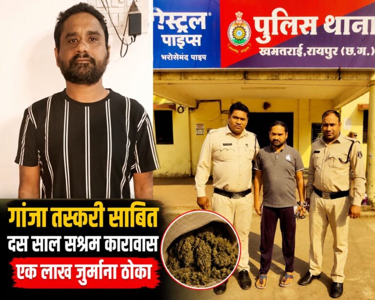 गांजा कारोबार दोषसिद्ध, अदालत सख्त, तस्कर उदय जैन को कठोर दंड