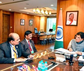 इंस्टीट्यूट ऑफ चार्टर्ड अकाउंटेंट्स ऑफ इंडिया के अध्यक्ष प्रसन्ना कुमार डी. ने नई दिल्ली में केंद्रीय मंत्री पीयूष गोयल से मुलाकात की।