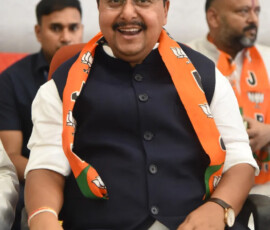 बिहार के पटना में दीनदयाल उपाध्याय प्रशिक्षण शिविर कार्यक्रम के दौरान बीजेपी अध्यक्ष नितिन नबीन.